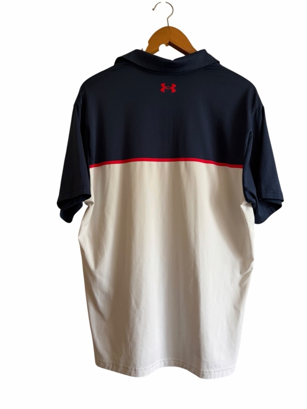 Under Armour Men’s Navy and White Polo Playoff Short sleeve Sz L - Picture 2 of 4